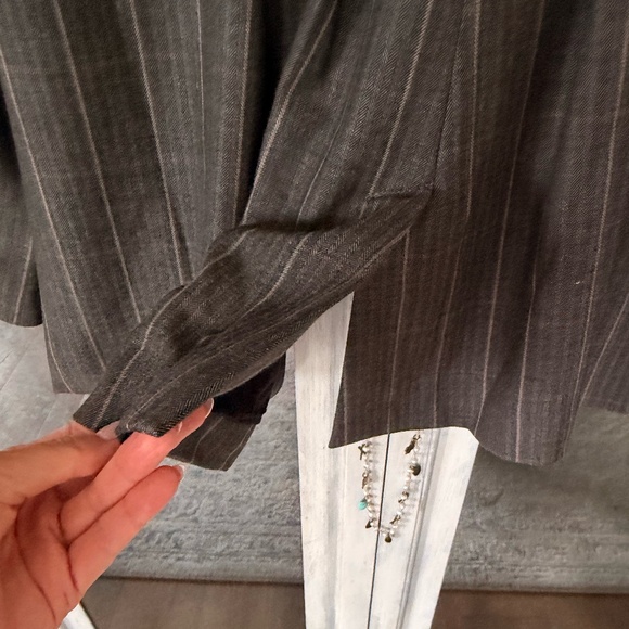 Free People Charlotte Oversized Blazer in Charcoal Combo, Sz M - Picture 7 of 7